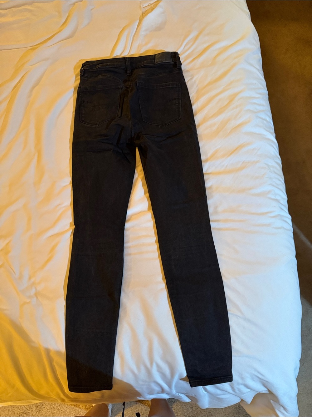 American Eagle Outfitters Skinny Black Jeans with holes in knees